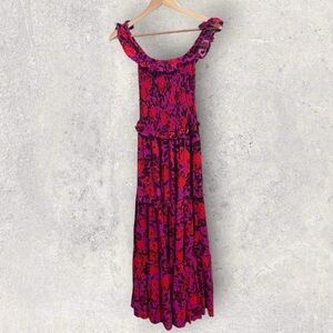 Abel the label floral smocked maxi dress